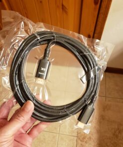 Snowkids 10K 8K HDMI Cable 2.1 10FT/3M 48Gbps, Certified 48Gbps High Speed 3D 8K60 4K120 144Hz Braided HDMI Cord eARC HDR10 HDCP 2.2&2.3 Compatible with Roku TV/PS5/HDTV/Blu-ray Black 10feet 1 37 71nLsI L7OL 1