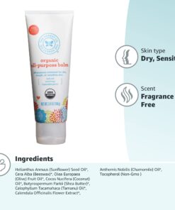 The Honest Company Organic All Purpose Balm | Gentle for Baby | Soothes + Moisturizes | Plant-Based + Hypoallergenic | 3.4 oz All Purpose Balm, 3.4 oz 27 71nMDImIDL