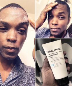 MARLOWE. No. 122 Men's Facial Scrub 6 oz, Light Daily Exfoliating Face Cleanser with Natural Aloe & Green Tea Extracts, Fresh Pine & Agarwood Scent 6 Fl Oz (Pack of 1) 17 71nMv5SVuL