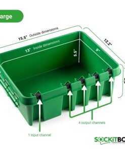SockitBox – The Original Weatherproof Connection Box – Indoor & Outdoor Electrical Power Cord Enclosure for Timers, Extension Cables, Reels, Transformers, Power Strips, Lights & Tools – Large – Green 24 71nP4InYzNL 1