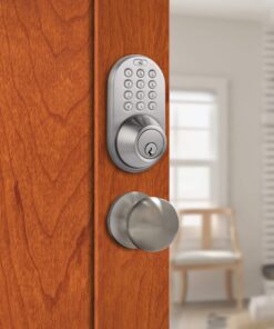 MiLocks TFK-02SN Digital Deadbolt Door Lock and Passage Knob Combo with Keyless Entry via Keypad Code for Exterior Doors, Satin Nickel 10 71nPKrORLzL