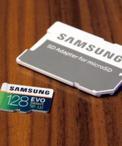 SAMSUNG (MB-ME128GA/AM) 128GB 100MB/s (U3) MicroSDXC EVO Select Memory Card with Full-Size Adapter 1 Count (Pack of 1) Card and Adapter Only 51 71nRQDI8riL