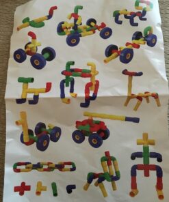 Skoolzy STEM Learning Pipe Tube 29 Piece Toys_and_Games Set, Educational Construction Building Blocks for ADHD & Autism for Baby, Kid Includes Wheels Pipes Joints and eBook 35 71nRvgQg7tL