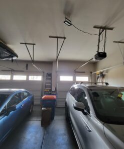 Onforu 2 Pack 60W LED Flood Light, 6000lm, IP66 Waterproof Work Light with Plug, 6500K Daylight White Super Bright Security Light for Outdoor, Yard, Garden, Garage, Lawn 60.0 Watts 38 71nSoztCgTL