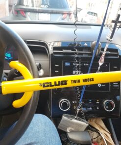 Winner International The Club 3000 Twin Hooks Steering Wheel Lock, Yellow 20 71nTaeaMCmL