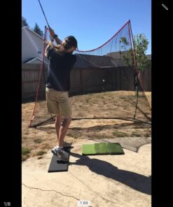 Rukket Haack Golf Net | Practice Driving Indoor and Outdoor | Golfing at Home Swing Training Aids | by SEC Coach Chris Haack | Choose from 10x7 Hitting Net, 7x7 Hitting Net, or Protection Side Nets 10x7ft Golf Net & Turf Mat 28 71nU5 mHMQL
