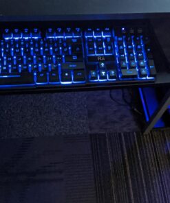 Rii RK100 3 Colors LED Backlit Mechanical Feeling USB Wired Multimedia Gaming Keyboard, Office Keyboard for Working or Primer Gaming,Office Device 46 71nUe9P1K0L