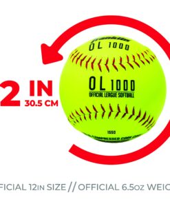 Franklin Sports Official Size Softballs - 12" Softballs - Fastpitch Practice Softballs - Great for Practice + Training - Official Size + Weight 4 Softballs 10 71nVAgvtS
