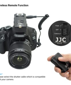 JJC 3-in-1 Wireless Flash Trigger & Shutter Remote Control with Two Receivers Kit for Nikon Z7 Z7II Z6 Z6II Z5 D750 D780 D7500 D7200 D5600 D5500 D5300 D5200 D3300 D3200 Coolpix P1000 With Cable Replaces Nikon MC-DC2 10 71nWHp 1z7L