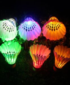 Inngree LED Badminton Birdies, LED Colourful Shuttlecock Dark Night Goose Feather Glow Birdies Lighting Outdoor Indoor Sport Activities 6 Colourful-6pcs 18 71nWOZyFgL