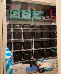 Sterilite 12736P06 Tall Weave Basket, Espresso, 6-Pack 39 71nWX8HtuL