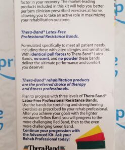 THERABAND Resistance Bands Set, Professional Non-Latex Elastic Band For Upper & Lower Body Exercise, Strength Training without Weights, Physical Therapy, Pilates, Rehab, Yellow & Red & Green, Beginner 15 71nWgtvIX6L