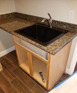 Plumb Pak K5414BLK Keeney Stainless Steel Kitchen Sink Strainer with Fixed Post Basket, Fits Standard 3-1/2-Inch Openings, 3-1/2 In. to 4 In, Black 41 71nX MD1CwL