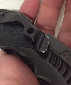 Smith & Wesson SWMP4LS 8.6in S.S. Assisted Folding Knife with 3.6in Serrated Clip Point Blade and Aluminum Handle for Outdoor Tactical Survival and EDC , Black 44 71nX7Wiwd1L