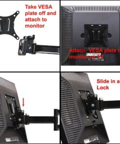 VideoSecu TV Wall Mount Articulating Arm Tilt Swivel Bracket for Most 19-39" TV Monitor Display VESA 100X100 75X75 up to 33LBS ML15B A28 32 71nXD6eJ4L