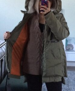 Orolay Women's Thickened Down Jacket Large Green 49 71nXQ8C9a4L