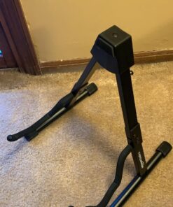 Amazon Basics Adjustable Guitar Folding A-Frame Stand for Acoustic and Electric Guitars with Non-Slip Rubber and Soft Foam Arms, Fully Assembled 45 71nXm3NGAiL