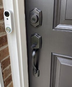 Kwikset Belleview Front Door Lock Handle and Deadbolt Set, Entry Handleset Exterior with Interior Door Knob, Venetian Bronze, Pick Resistant SmartKey Rekey Deadbolt Security Brown 35 71nYRwK6JcL