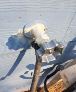 Danco Outdoor Faucet Water Spigot Handle | Hose Bibb Round Wheel Handle Replacement | Includes Screws | Metal (10006), Silver/Pewter Faucet Handle, 1-Pack 53 71nZT3AjMbL