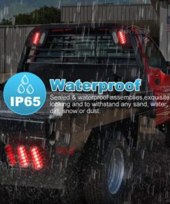 Partsam 2PCS Trailer Truck Boat Bus Red LED 6" Inch Oval Stop Turn Tail Brake Light DOT Certified Marker Lights Sealed Surface Mount 12V Waterproof IP65 Replacement for Trailer RV Trucks 16 71nZdcvYZuL