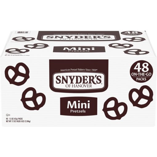 Snyder's of Hanover, Mini Pretzels, Individual Packs, 48 Ct Minis 48 Count