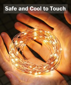 Lighting EVER Fairy Lights Plug in, 33ft 100 LED String Lights for Bedroom, Warm White Copper Wire Lights, Waterproof Indoor Outdoor Decorative Fairy Lights for Patio, Garden, Balcony, Vases, Craft 33 ft 39 71naw8z7tZL