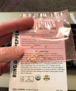 Hot Pepper Seeds - Organic Heirloom Chili Seed Variety Pack for Planting - Cayenne, Jalapeno, Habanero, Poblano, and More 44 71nbg3t8k1L