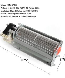 Alternative view of Hongso GZ550 Replacement Fireplace Blower Fan KIT for Continental, Napoleon, Rotom HB-RB58