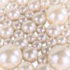 Elegant Glossy Polished Pearl Beads for Vase Fillers, DIY Jewelry Necklaces, Table Scatter, Wedding, Birthday Party Home Decoration, Event Supplies (8 Ounce Pack, 70 Pieces) (Ivory) Ivory 19 71ndsyi6GTL