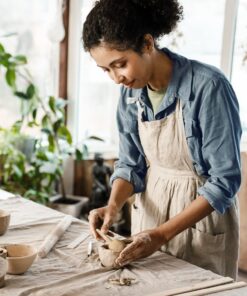 Arteza Pottery & Polymer Clay Tools, 42-Piece Sculpting Set, Steel Tip Tools with Wooden Handles, for Pottery Modeling, Smoothing, Carving & Ceramics 30 71ndywIFnRL