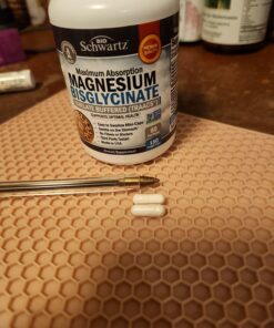 Magnesium Bisglycinate 100% Chelate No-Laxative Effect - Maximum Absorption & Bioavailability, Fully Reacted & Buffered - Healthy Energy Muscle Bone & Joint Support - Non-GMO Project Verified -180ct 31 71neACS3L0L 3