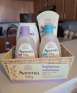 Aveeno Baby Bathtime Solutions Baby & Me Gift Set with Baby Wash & Shampoo, Calming Baby Bath & Wash, Baby Daily Moisturizing Lotion & Stress Relief Body Wash for Mom, Soap-Free, 4 items 38 71nfNy5kCFL