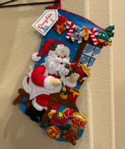 Bucilla The Workshop Christmas Stocking Felt Applique Kit, 18-Inch 33 71nffZlJanL