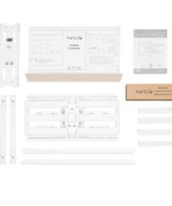 Kanto PDX650W Full Motion Articulating TV Wall Mount for 37-inch to 75-inch TVs | Low Profile with 22" Extension | Integrated Cable Management | Swivel and Tilt Capable | White 37 71nhl2wX7XL