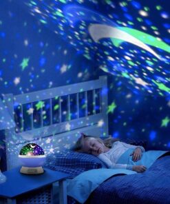 MOKOQI Star Projector, Night Light Lamp Fun Birthday Gifts for 1-4-6-14 Year Old Girls and Boys Kids Bedroom Decor -Blue Blue 27 71nhviXRbHL