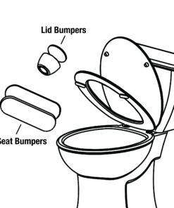 Danco 10062 Universal Bumper, for Use with Toilet Seats, Rubber, 1 Pack, White 28 71njG8 JNVL