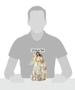 Alternative view of Jim Shore Heartwood Creek White Woodland Angel with Animals Stone Resin Figurine, 9.5”