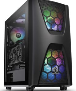 Thermaltake Commander C34 Motherboard Sync ARGB ATX Mid Tower Computer Chassis with 2 200mm ARGB 5V Motherboard Sync RGB Front Fans + 1 120mm Rear Black Fan Pre-Installed CA-1N5-00M1WN-00 26 71nkUJdC3L