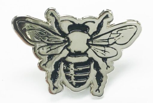 Antique Honeybee Drawing Apiary Beekeeper Enamel Lapel Pin