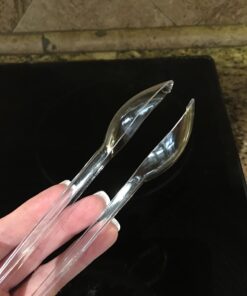 Clear Plastic Tongs, 6 1/2", 4 Pack 9 71nlBx7X18L
