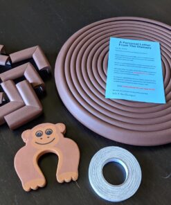 Bebe Earth Baby Proofing Edge and Corner Guard Protector Set, 20.4 ft, Coffee Brown 20 Feet + 8 Corners 49 71nlYNq1l9L