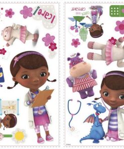 RoomMates RMK2280SCS Doc Mcstuffins Peel and Stick Wall Decals 10 inch x 18 inch 25 71nmA1UlJ0L