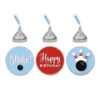 Andaz Press Birthday Chocolate Drop Labels Trio, Fits Kisses Party Favors, Bowling Strike!, 216-Pack Bowling Strike!