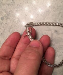 Amazon Collection Sterling Silver Tennis Bracelet set with Round Cut Infinite Elements Cubic Zirconia, White/Platinum 7.25" 4 mm 23 71nn7oymviL