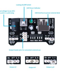 ELEGOO Electronic Fun Kit Bundle with Breadboard Cable Resistor, Capacitor, LED, Potentiometer total 235 Items for Arduino B)E2 13 71nn9hLn42L
