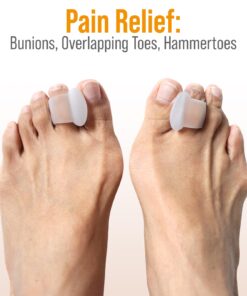5 STARS UNITED Toe Spacers for Men and Women – 4 Gel Toe Separators for Curled and Overlapping Toes, Bunions, Hammer Toe Straightener, Big and Second Toe Spreader Big 4 Pack 29 71nnBiymRLL