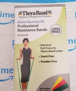 THERABAND Resistance Bands Set, Professional Non-Latex Elastic Band For Upper & Lower Body Exercise, Strength Training without Weights, Physical Therapy, Pilates, Rehab, Yellow & Red & Green, Beginner 16 71nnepwrMGL