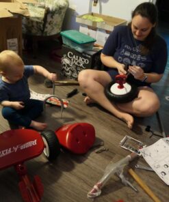 Radio Flyer Deluxe Steer & Stroll Ride-On Trike, Tricycle For Toddlers Age 2-5, Toddler Bike, Red 30 71no GN2YvL 1