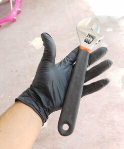 SAS Raven Powder Free Nitrile Disposable Gloves | 7 Mil - Lg | Latex Free, Chemical + Puncture Resistant, Textured Grip, Single Use | for Automotive, Industrial, Janitorial, MRO, Food Service 32 71no8EdVQYL