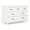 Evolur Belmar Double Dresser in Weathered White, Comes Assembled, Included Anti-Tip Kit, Seven Spacious Drawers, Dresser For Nursery, Bedroom, Wooden Nursery Furniture 54x20.25x33 Inch (Pack of 1) 45 71noKKQ7d L